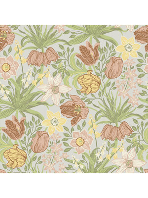 Dutch Wallcoverings Fagelsang - Cecilia Pink/Green Dutch Wallcoverings Fagelsang - Cecilia Pink/Green