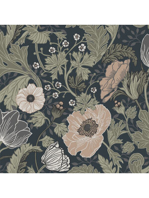 Dutch Wallcoverings Fagelsang - Anemone Blue Dutch Wallcoverings Fagelsang - Anemone Blue