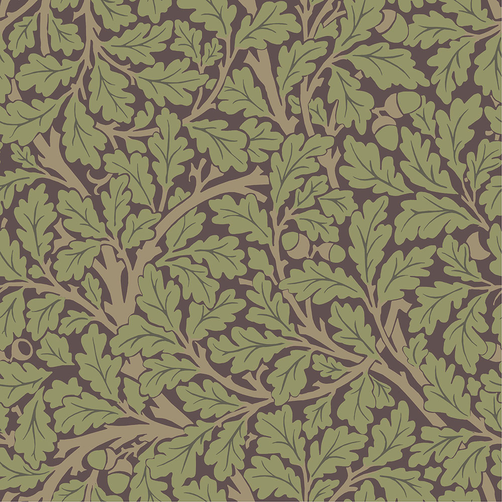 Dutch Wallcoverings Hidden Treasures - Oak Tree Groen