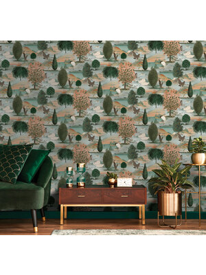Dutch Wallcoverings Xanadu - Tundra Orange Green Dutch Wallcoverings Xanadu - Tundra Orange Green