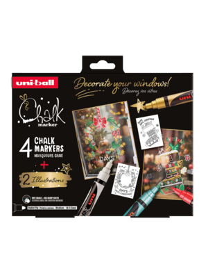 Uni-Ball Krijtmarkers Kerst