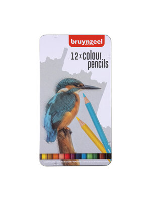 Bruynzeel 12 Kleurpotloden in blik - IJsvogel
