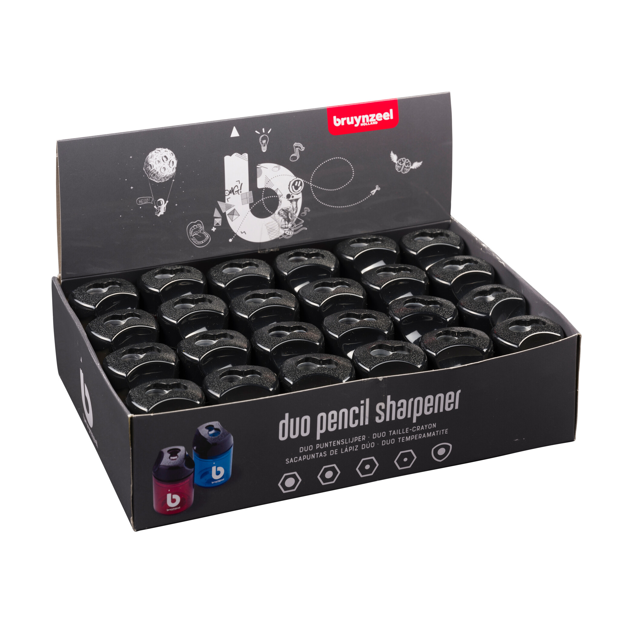 Bruynzeel Display 24 puntenslijpers tonmodel duo