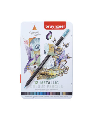 Bruynzeel Expression blik 12 Kleurpotloden - Metallic Bruynzeel Expression blik 12 Kleurpotloden - Metallic