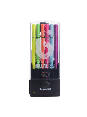 Bruynzeel Fineliner set neon & pastel - 12 kleuren