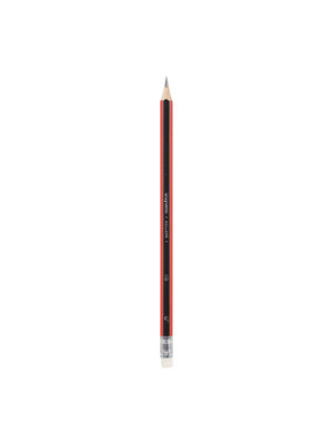 Bruynzeel HB Grafietpotlood met gum (zwart/rood) Bruynzeel HB Grafietpotlood met gum (zwart/rood)