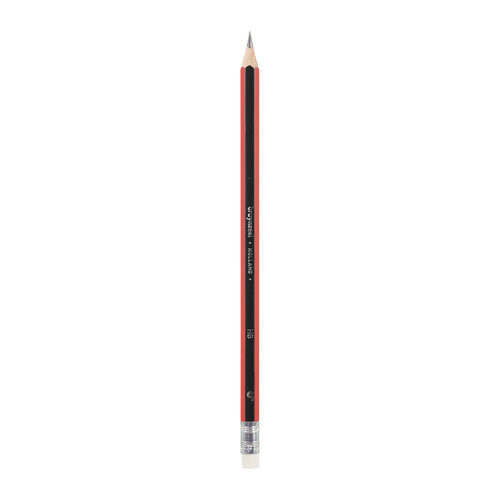 Bruynzeel HB Zwart-Rood + Gum Grafietpotloden