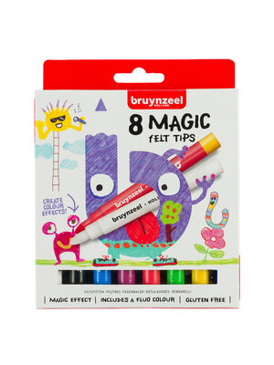 Bruynzeel Kids 8 Magic viltstiften Bruynzeel Kids 8 Magic viltstiften