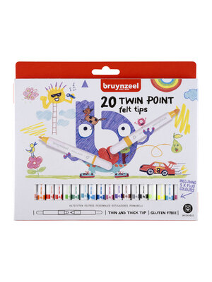 Bruynzeel Kids 20 Twin Point viltstiften