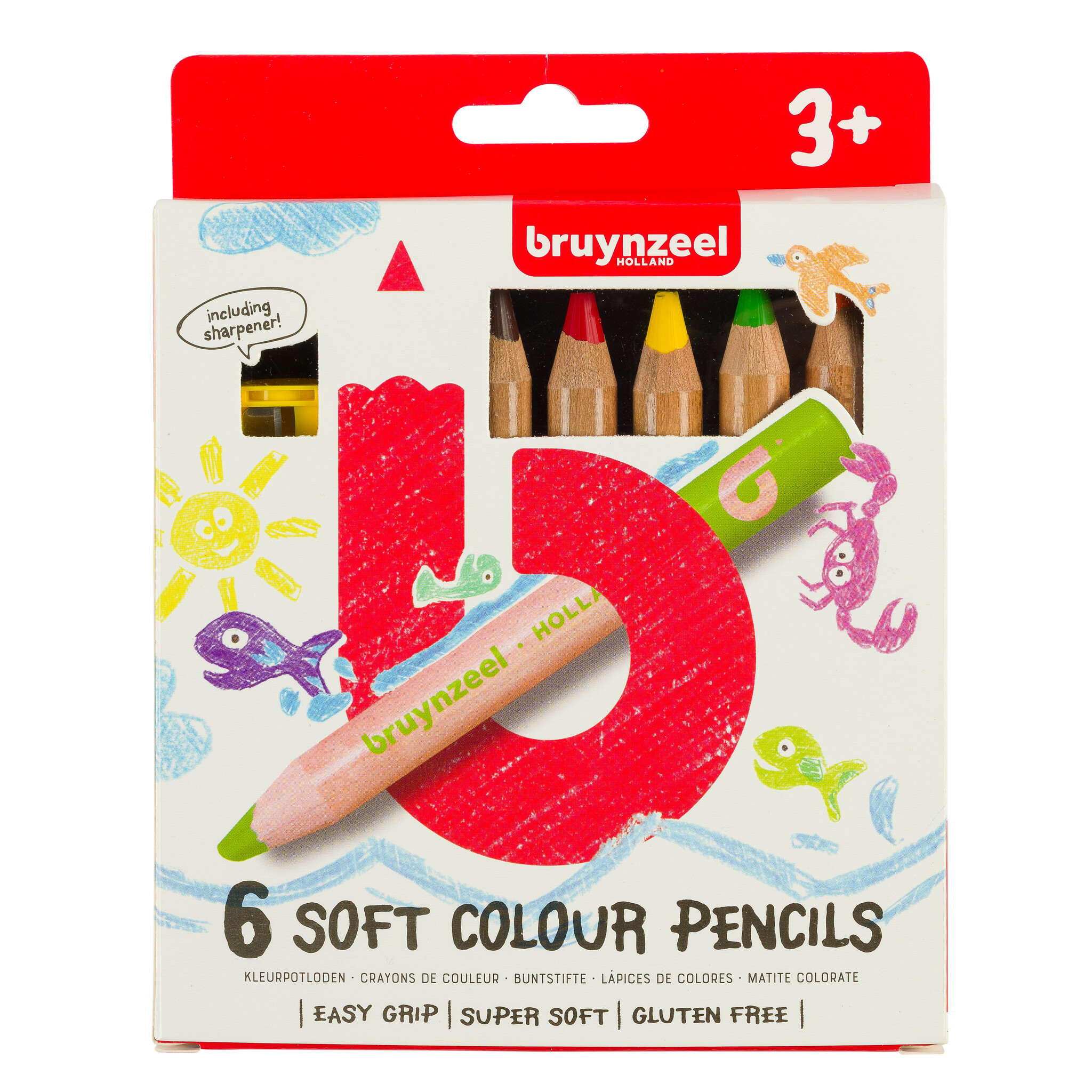 Bruynzeel Kids zachte kleurpotloden - 6 stuks afbeelding