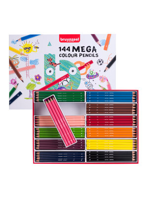 Bruynzeel Mega kleurpotlodenset - 12 x 12 kleuren Bruynzeel Mega kleurpotlodenset - 12 x 12 kleuren