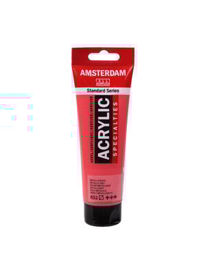 Royal Talens Amsterdam Standard Series Acrylverf Tube 120 ml - Metallicrood 832