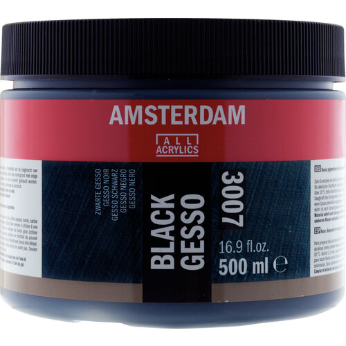 Royal Talens Amsterdam Zwart gesso 3007 pot 250 ml