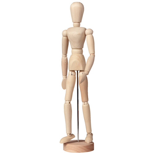 Talens Ledenpop 30 cm Blank Hout