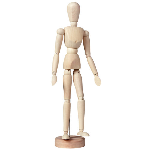 Talens Ledenpop 30 cm Blank Hout