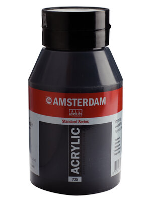 Amsterdam Acrylverf - 1000 ml - Oxydzwart 735 Amsterdam Acrylverf - 1000 ml - Oxydzwart 735