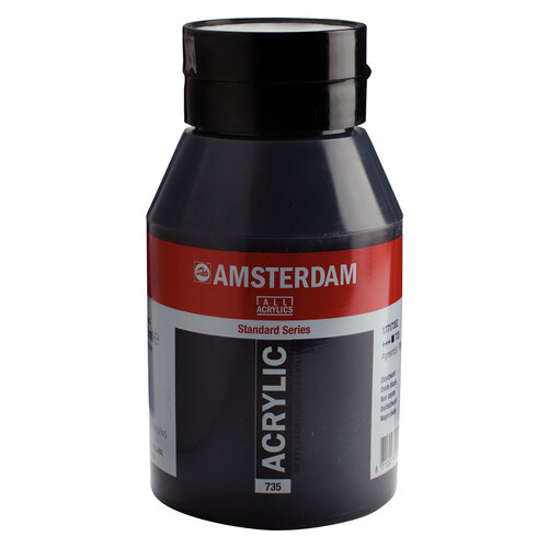 Royal Talens Amsterdam Standard Series Acrylverf Pot 1000 ml - Oxydzwart 735