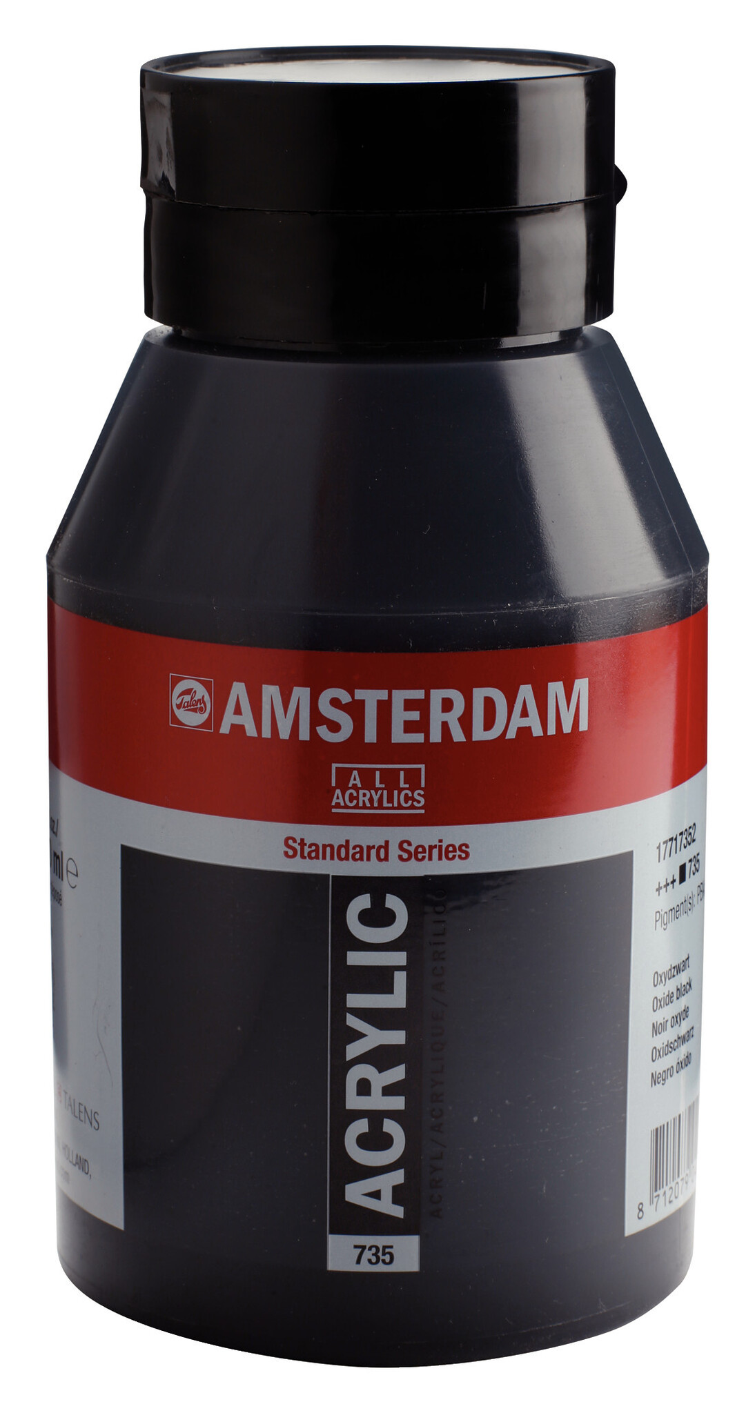 Royal Talens Amsterdam Standard Series Acrylverf Pot 1000 ml - Oxydzwart 735 afbeelding