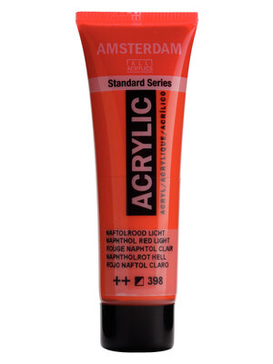 Royal Talens Amsterdam Standard Series Acrylverf Tube 20 ml - Naftolrood Licht 398 Royal Talens Amsterdam Standard Series Acrylverf Tube 20 ml - Naftolrood Licht 398