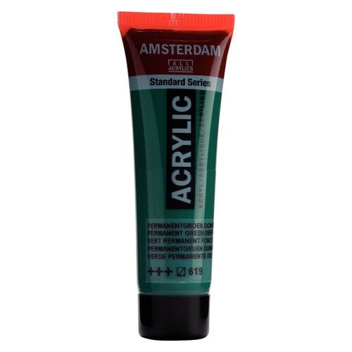 Royal Talens Amsterdam Standard Series Acrylverf Tube 20 ml - Permanentgroen Donker 619