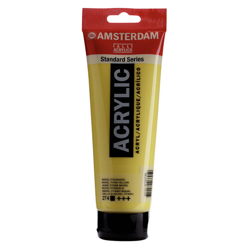 Royal Talens Amsterdam Standard Series Acrylverf Tube 250 ml - Nikkeltitaangeel 274