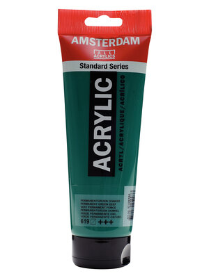 Amsterdam Acrylverf -  250 ml - Permanentgroen Donker 619