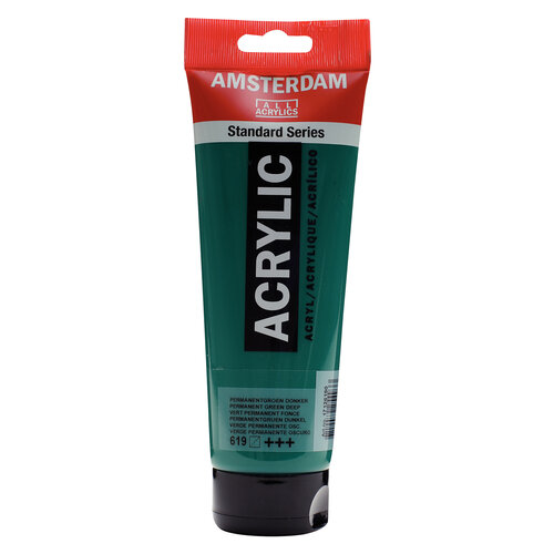 Royal Talens Amsterdam Standard Series Acrylverf Tube 250 ml - Permanentgroen Donker 619