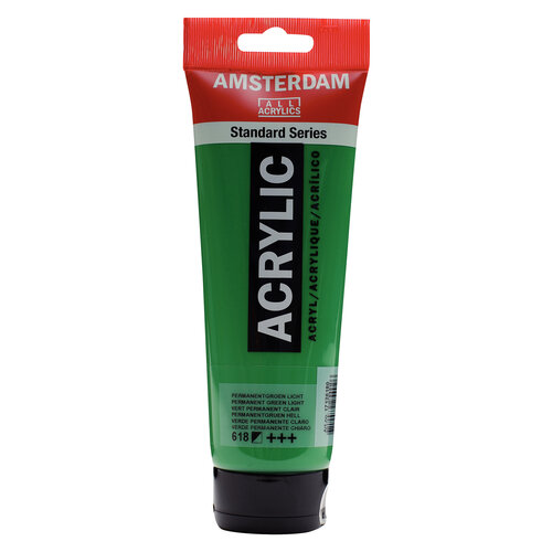 Royal Talens Amsterdam Standard Series Acrylverf Tube 250 ml - Permanentgroen Licht 618