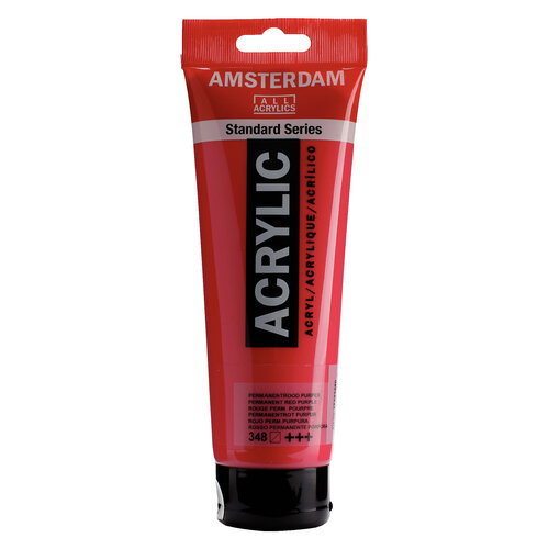 Royal Talens Amsterdam Standard Series Acrylverf Tube 250 ml - Permanentrood Purper 348