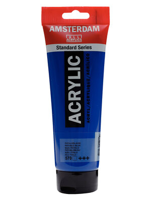 Royal Talens Amsterdam Standard Series Acrylverf Tube 250 ml - Phtaloblauw 570 Royal Talens Amsterdam Standard Series Acrylverf Tube 250 ml - Phtaloblauw 570