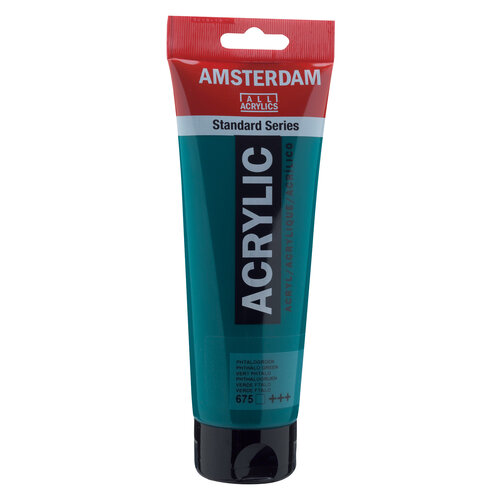 Royal Talens Amsterdam Standard Series Acrylverf Tube 250 ml - Phtalogroen 675
