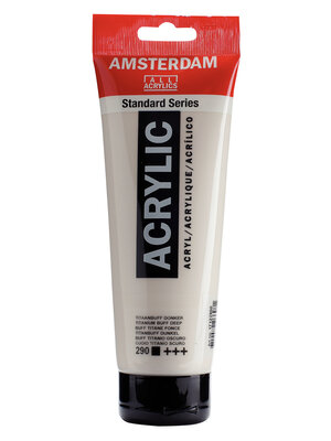 Royal Talens Amsterdam Standard Series Acrylverf Tube 250 ml - Titaanbuff Donker 290 Royal Talens Amsterdam Standard Series Acrylverf Tube 250 ml - Titaanbuff Donker 290