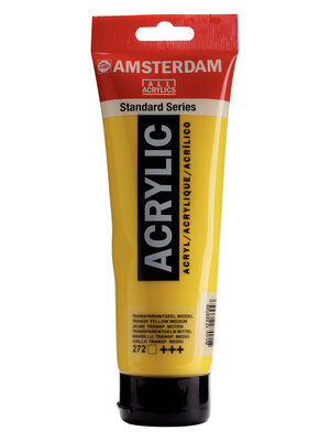 Royal Talens Amsterdam Standard Series Acrylverf Tube 250 ml - Transparantgeel Middel 272 Royal Talens Amsterdam Standard Series Acrylverf Tube 250 ml - Transparantgeel Middel 272