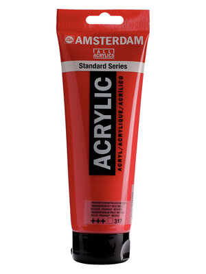 Royal Talens Amsterdam Standard Series Acrylverf Tube 250 ml - Transparantrood Middel 317