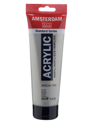 Royal Talens Amsterdam Standard Series Acrylverf Tube 250 ml - Zilver 800 Royal Talens Amsterdam Standard Series Acrylverf Tube 250 ml - Zilver 800