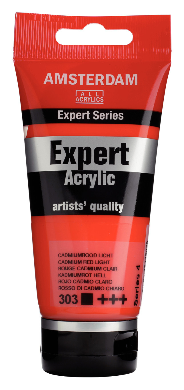 Royal Talens Amsterdam Expert Series Acrylverf Tube 75 ml - Cadmiumrood Licht 303 afbeelding