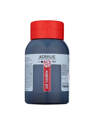 Talens Art Creation Acrylverf - 750 ml - Ivoorzwart 701
