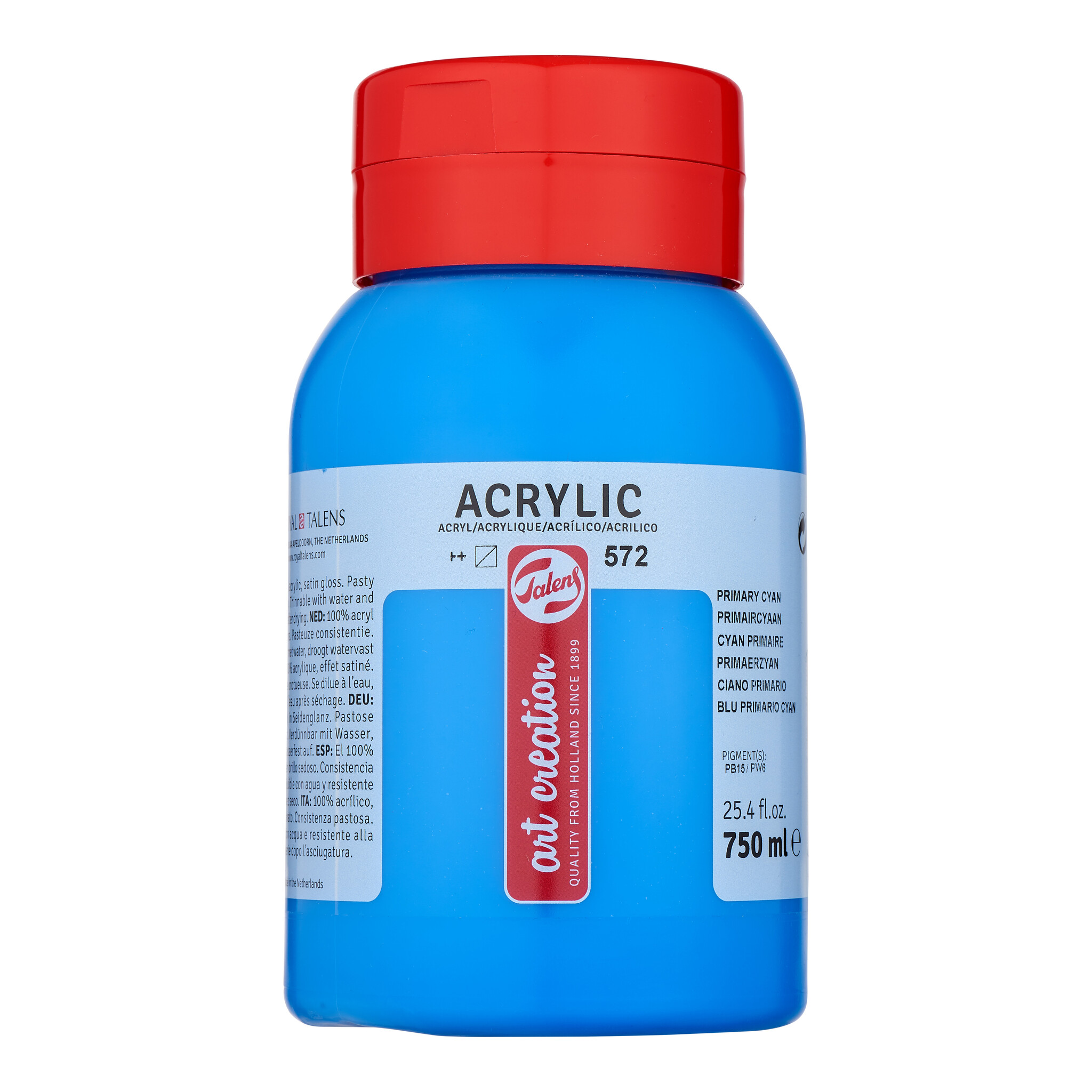 Royal Talens Talens Art Creation Acrylverf Pot 750 ml - Primaircyaan 572 afbeelding