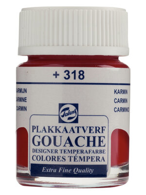 Talens Gouache Extra Fine Quality Fles 16 ml - Karmijn 318