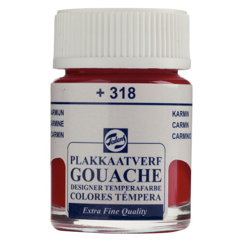 Talens Gouache Extra Fine Quality Fles 16 ml - Karmijn 318