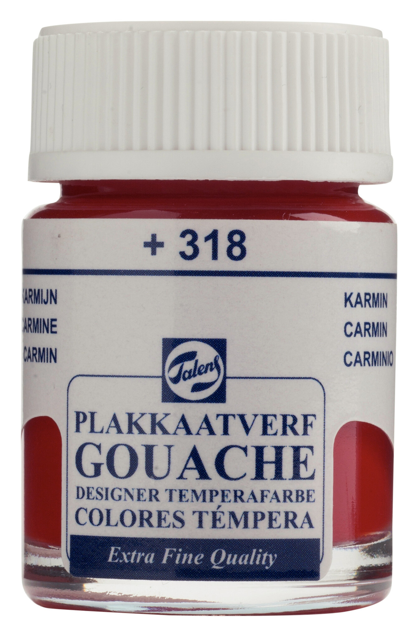 Talens Gouache Extra Fine Quality Fles 16 ml - Karmijn 318