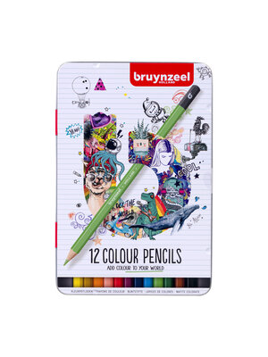 Bruynzeel Blik 12 Kleurpotloden - Teens Bruynzeel Blik 12 Kleurpotloden - Teens