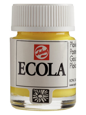 Ecola Plakkaatverf Fles 16 ml - Citroengeel (Primair) 205