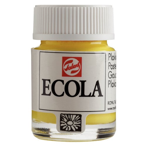 Ecola Plakkaatverf Fles 16 ml - Citroengeel (Primair) 205