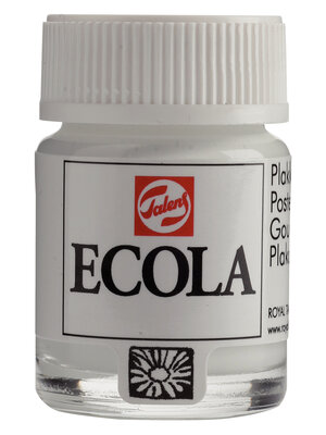 Ecola Plakkaatverf 16 ml - Wit 100 Ecola Plakkaatverf 16 ml - Wit 100