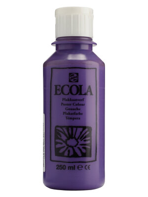 Ecola Plakkaatverf Fles 250 ml - Violet 536 Ecola Plakkaatverf Fles 250 ml - Violet 536