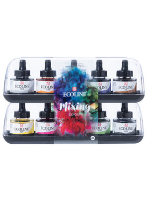 Ecoline Vloeibare waterverf mengset - 10 x 30 ml