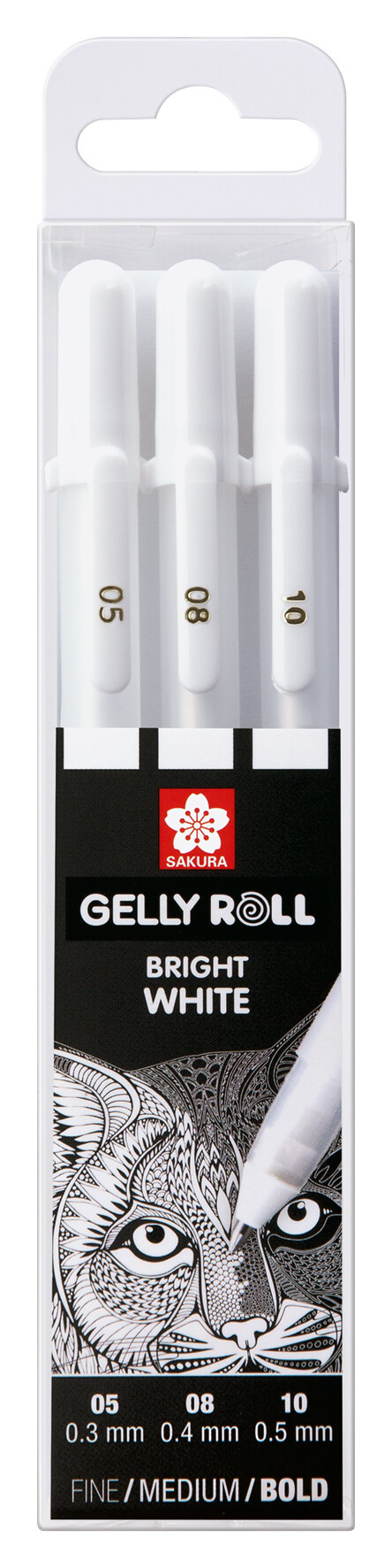 Sakura Basic Set 3 Gelpennen - Zuiver Wit