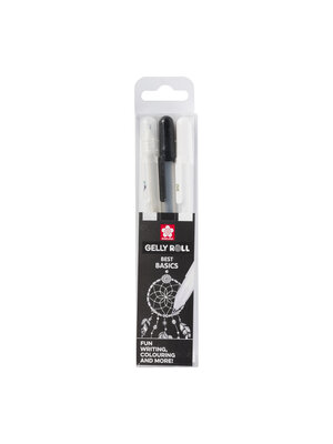 Sakura Gelly Roll - set van 3 - Clear, Zwart Wit Sakura Gelly Roll - set van 3 - Clear, Zwart Wit