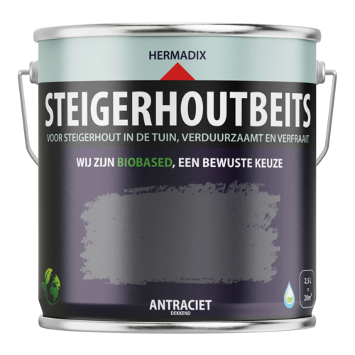 Hermadix Steigerhoutbeits - Antraciet